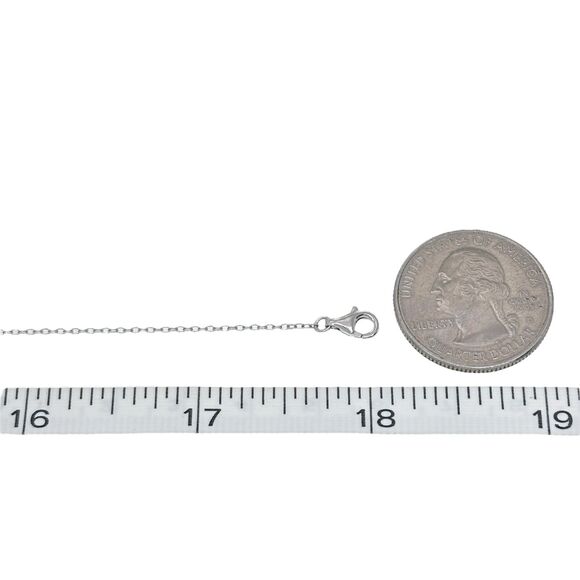 Vintage China N Sterling Silver 925 1.1mm Delicate Chain Necklace 18" - Picture 2 of 3